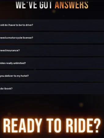 FAQ section of the redesigned 4 Da Thrills site