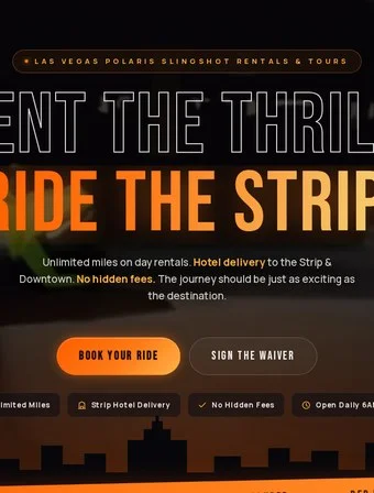 The redesigned 4 Da Thrills homepage