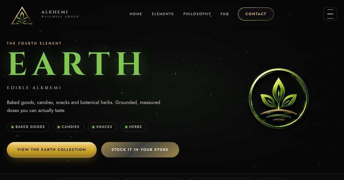 Alkhemi Earth element product page, live
