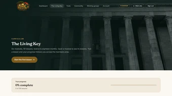 The Living Key curriculum, 6 modules and 59 lessons, inside the members app