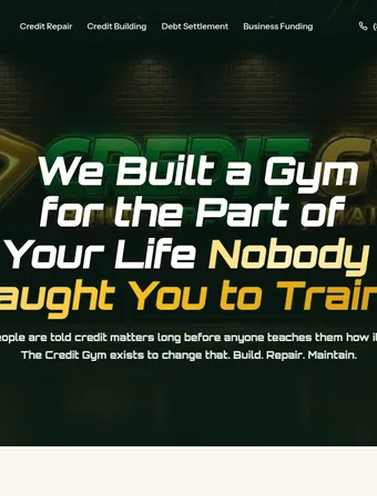 About page of the redesigned Credit Gym site