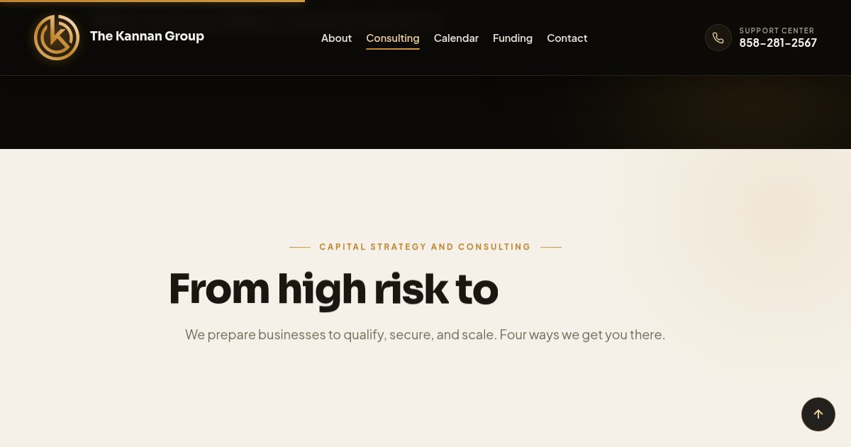 The Kannan Group consulting section, live