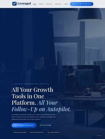 The redesigned Leveraged Investments homepage