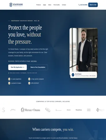 The Stateside Insurance Group homepage, live
