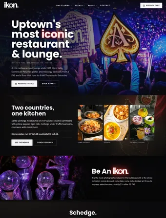 The redesigned IKON New York homepage