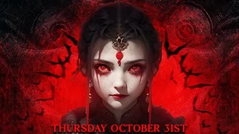 Halloween Night flyer, still turned into video